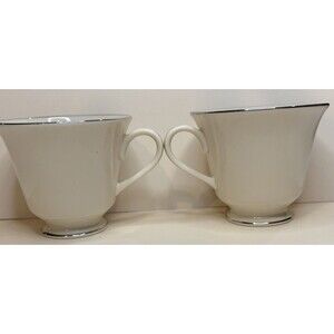 Lenox Maywood Tea/Coffee Cup with Platinum Trim - Set Of 2
